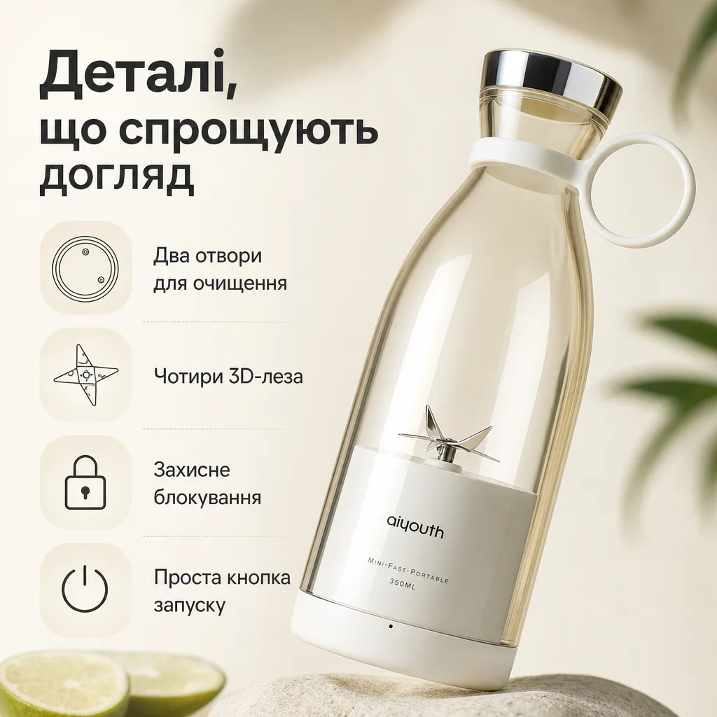 Портативний блендер у пляшці — зображення 5