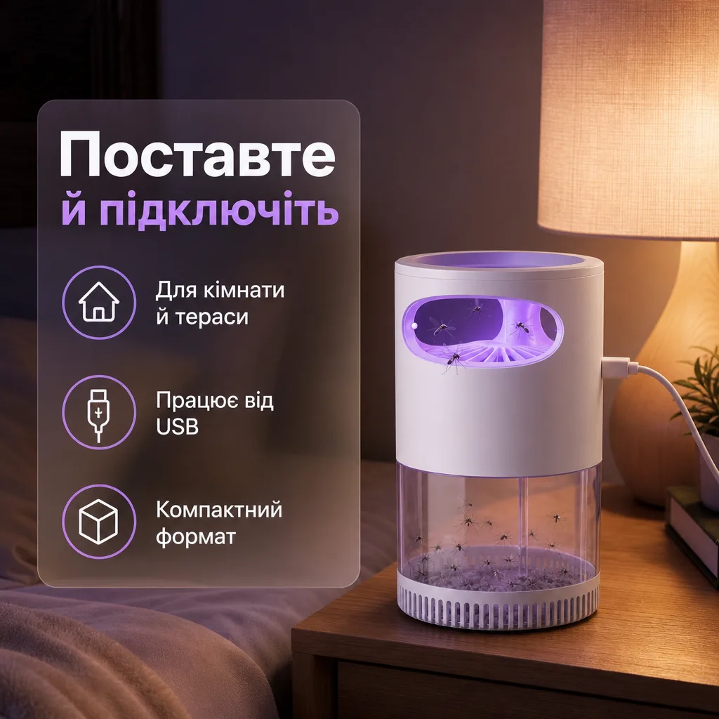 Тиха UV-пастка від комарів — зображення 2