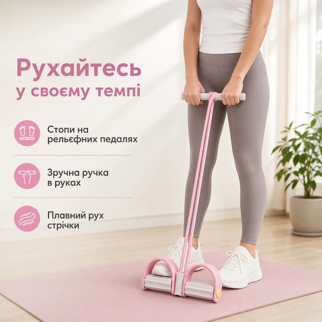 Педальний еспандер для домашніх тренувань — зображення 2