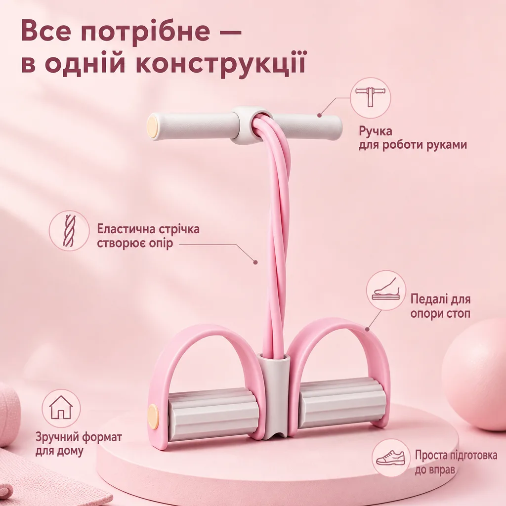 Педальний еспандер для домашніх тренувань — зображення 4