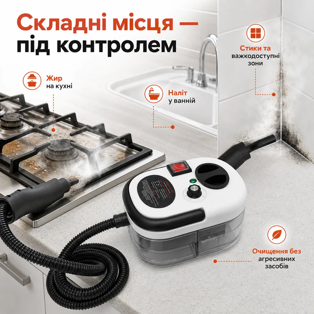 Пароочисник Steam Cleaner TC-SC-002 — чистота силою пари — зображення 3