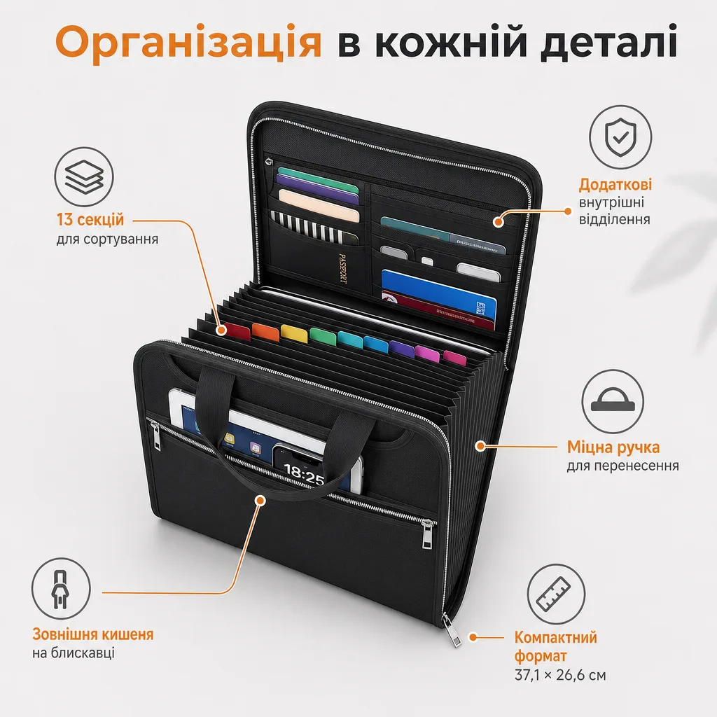 Вогнетривка папка-органайзер для документів — зображення 4
